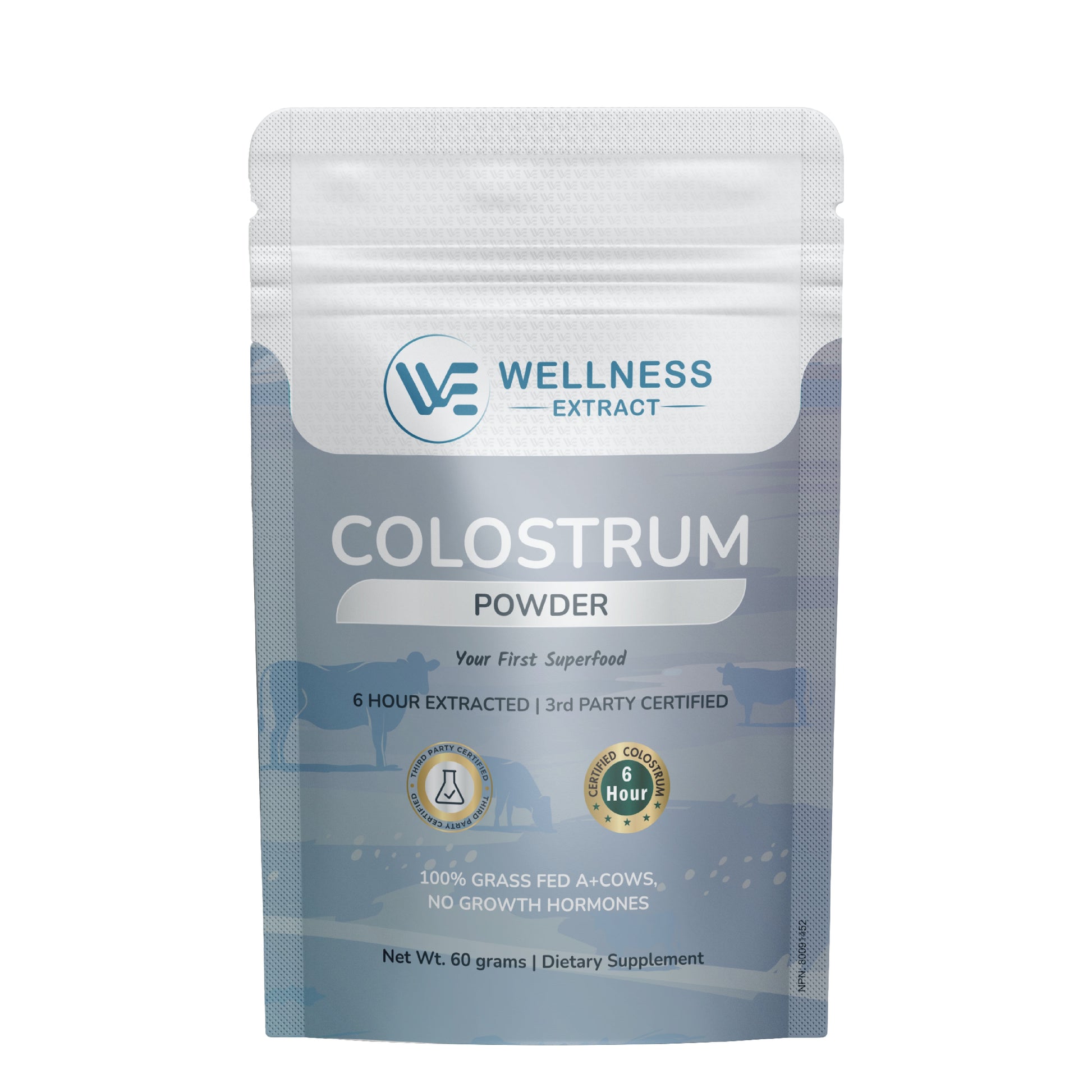 Bovine colostrum powder in Pouch