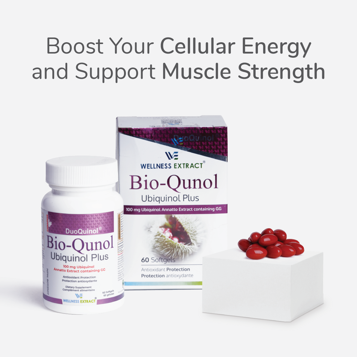 Bio-Qunol Ubiquinol CoQ10 with Geranylgeraniol 150 mg 60 Softgels
