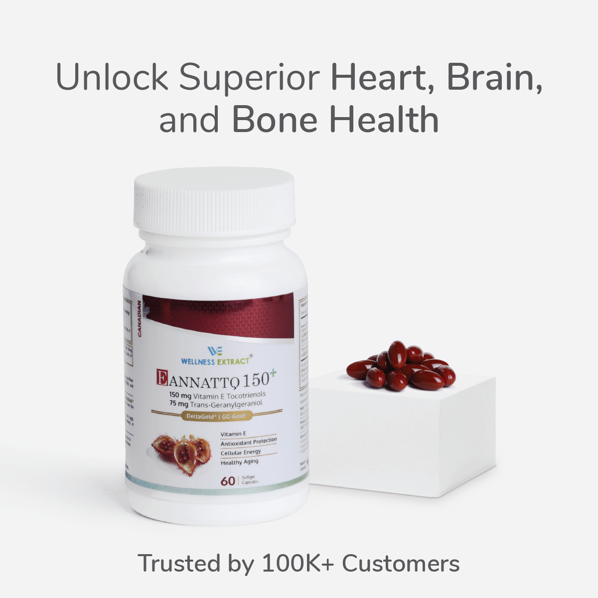 Vitamin E Tocotreinol Eannatto 150+ Supplement