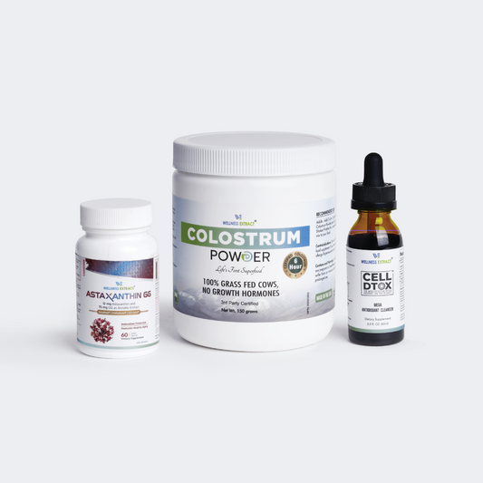 Immune health pack astaxanthin, colostrum, body detox 