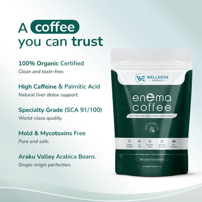 100% organic certified Enema coffee