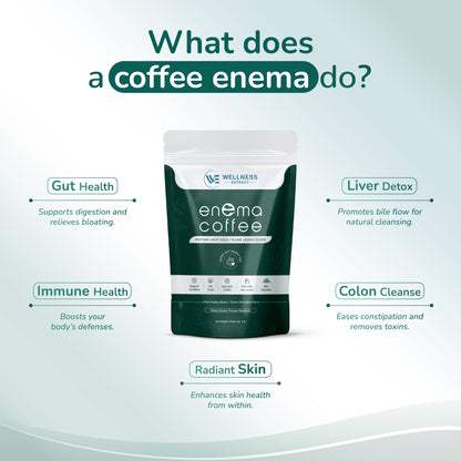 Coffee enema for gut, liver, immune, colon health, radiant skin